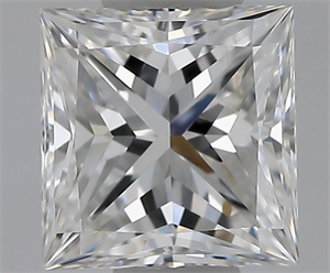 Picture of Natural Diamond 0.70 Carats, Princess with  Cut, F Color, VVS1 Clarity and Certified by GIA