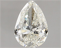 Natural Diamond 1.00 Carats, Pear with  Cut, I Color, SI1 Clarity and Certified by HRD