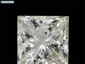 Picture of Natural Diamond 0.71 Carats, Princess with  Cut, M Color, SI2 Clarity and Certified by GIA
