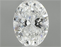 Natural Diamond 0.32 Carats, Oval with  Cut, F Color, VS2 Clarity and Certified by GIA