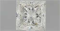 Natural Diamond 0.50 Carats, Princess with  Cut, I Color, VS1 Clarity and Certified by GIA