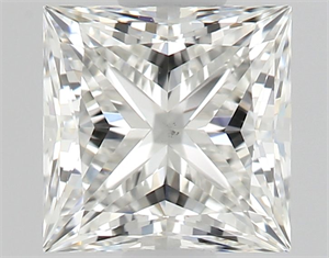Picture of Natural Diamond 0.56 Carats, Princess with  Cut, H Color, VS2 Clarity and Certified by GIA