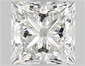 Natural Diamond 0.56 Carats, Princess with  Cut, H Color, VS2 Clarity and Certified by GIA