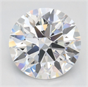 Lab Grown Diamond 2.07 Carats, Round with Ideal Cut, D Color, IF Clarity and Certified by IGI