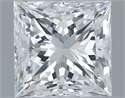 Natural Diamond 0.54 Carats, Princess with  Cut, F Color, SI1 Clarity and Certified by GIA