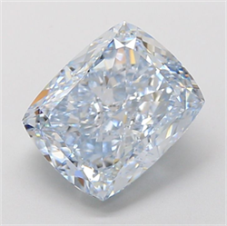 Picture of Lab Grown Diamond 4.51 Carats, CUSHION MODIFIED with  Cut, Fancy Intense Blue Color, VVS2 Clarity and Certified by IGI