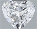 Natural Diamond 0.50 Carats, Heart with  Cut, F Color, SI1 Clarity and Certified by GIA