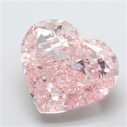 Picture of Lab Grown Diamond 5.01 Carats, Heart with  Cut, Fancy Light Pink Color, VS2 Clarity and Certified by IGI