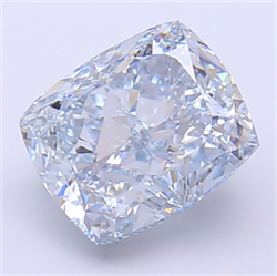 Picture of Lab Grown Diamond 3.17 Carats, CUSHION MODIFIED with  Cut, Fancy Intense Blue Color, VVS2 Clarity and Certified by IGI