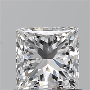 Picture of Natural Diamond 0.83 Carats, Princess with  Cut, F Color, VVS1 Clarity and Certified by GIA