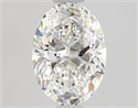 Natural Diamond 0.70 Carats, Oval with  Cut, F Color, VS1 Clarity and Certified by GIA