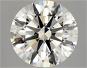 Natural Diamond 5.01 Carats, Round with Excellent Cut, J Color, VS2 Clarity and Certified by GIA