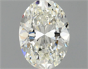 Natural Diamond 0.72 Carats, Oval with  Cut, I Color, VVS1 Clarity and Certified by GIA
