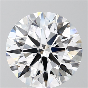 Picture of Lab Grown Diamond 3.50 Carats, Round with Ideal Cut, D Color, VVS2 Clarity and Certified by IGI