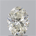 Natural Diamond 1.70 Carats, Oval with  Cut, K Color, VVS1 Clarity and Certified by GIA