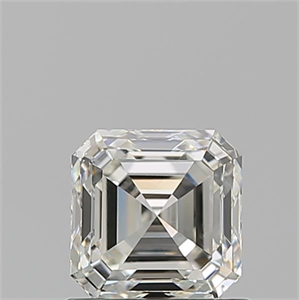 Picture of Natural Diamond 0.91 Carats, Asscher with  Cut, J Color, VVS2 Clarity and Certified by GIA