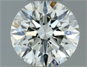Natural Diamond 0.55 Carats, Round with Excellent Cut, J Color, VVS1 Clarity and Certified by IGI