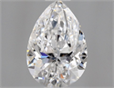 Diamante Natural 0.51 quilates, De pera , Color D, claridad SI1 y certificado GIA