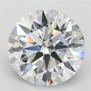 Picture of Lab Grown Diamond 3.04 Carats, Round with Ideal Cut, D Color, VVS1 Clarity and Certified by IGI