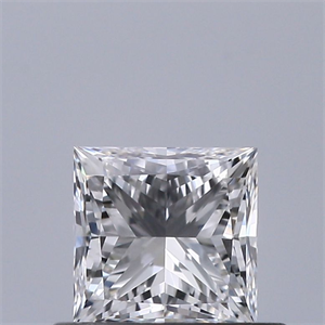 Picture of Natural Diamond 0.52 Carats, Princess with  Cut, F Color, IF Clarity and Certified by GIA