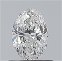 Natural Diamond 0.50 Carats, Oval with  Cut, E Color, VVS2 Clarity and Certified by GIA