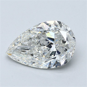 Picture of Natural Diamond 3.01 Carats, Pear with  Cut, H Color, SI2 Clarity and Certified by GIA