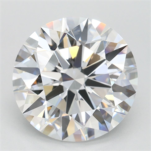 Picture of Lab Grown Diamond 3.19 Carats, Round with Ideal Cut, D Color, IF Clarity and Certified by IGI