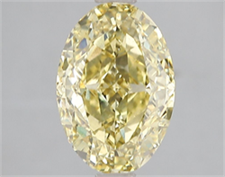 Picture of Lab Grown Diamond 3.01 Carats, Oval with  Cut, Fancy Intense Yellow Color, VS2 Clarity and Certified by IGI