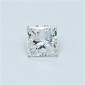 Natural Diamond 0.30 Carats, Princess with  Cut, D Color, SI1 Clarity and Certified by GIA