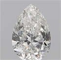 Natural Diamond 0.16 Carats, Pear with  Cut, D Color, SI1 Clarity and Certified by IGI