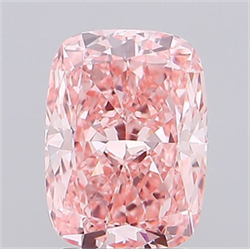 Picture of Lab Grown Diamond 2.56 Carats, CUSHION MODIFIED with  Cut, Fancy Vivid Pink Color, VVS1 Clarity and Certified by IGI