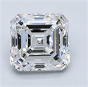 Natural Diamond 2.50 Carats, Asscher with  Cut, D Color, SI1 Clarity and Certified by GIA