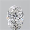 Natural Diamond 1.50 Carats, Oval with  Cut, E Color, I1 Clarity and Certified by GIA