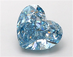 Picture of Lab Grown Diamond 1.90 Carats, Heart with  Cut, Fancy Vivid Blue Color, VVS2 Clarity and Certified by IGI