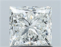 Natural Diamond 1.01 Carats, Princess with  Cut, H Color, VS1 Clarity and Certified by GIA