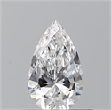 Natural Diamond 0.50 Carats, Pear with  Cut, E Color, VS2 Clarity and Certified by GIA