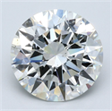 Natural Diamond 5.20 Carats, Round with Excellent Cut, H Color, SI2 Clarity and Certified by GIA