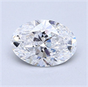 Natural Diamond 1.00 Carats, Oval with  Cut, D Color, I1 Clarity and Certified by GIA