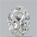 Natural Diamond 0.60 Carats, Oval with  Cut, F Color, SI1 Clarity and Certified by GIA