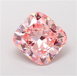 Picture of Lab Grown Diamond 3.13 Carats, CUSHION MODIFIED with  Cut, Fancy Vivid Pink Color, VVS2 Clarity and Certified by IGI