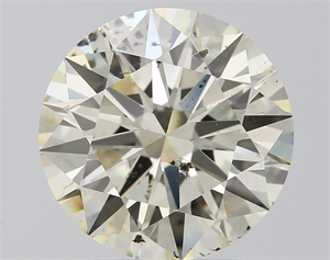 Picture of Natural Diamond 3.11 Carats, Round with Excellent Cut, K Color, SI2 Clarity and Certified by IGI
