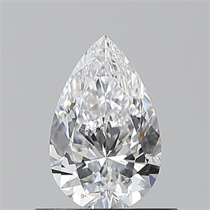 Picture of Natural Diamond 0.53 Carats, Pear with  Cut, D Color, VVS2 Clarity and Certified by GIA
