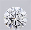 Lab Grown Diamond 2.53 Carats, Round with Ideal Cut, D Color, FL Clarity and Certified by IGI