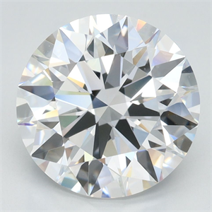 Picture of Lab Grown Diamond 3.70 Carats, Round with Ideal Cut, D Color, IF Clarity and Certified by IGI