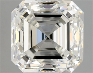 Picture of Natural Diamond 1.50 Carats, Asscher with  Cut, J Color, VVS2 Clarity and Certified by GIA