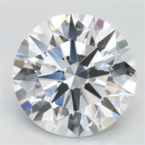 Picture of Lab Grown Diamond 2.99 Carats, Round with Excellent Cut, D Color, FL Clarity and Certified by GIA