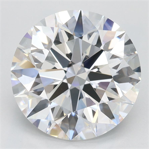 Picture of Lab Grown Diamond 3.02 Carats, Round with Ideal Cut, D Color, VVS1 Clarity and Certified by IGI