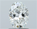 Natural Diamond 0.93 Carats, Oval with  Cut, G Color, SI1 Clarity and Certified by GIA