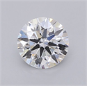 Lab Grown Diamond 1.03 Carats, Round with Ideal Cut, D Color, VVS2 Clarity and Certified by IGI