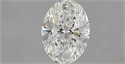 Natural Diamond 0.50 Carats, Oval with  Cut, H Color, IF Clarity and Certified by GIA